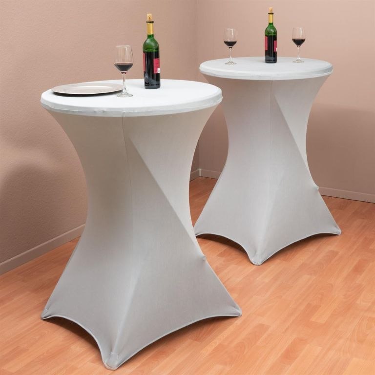 Pokrowiec na wysoki stół, elastyczny, 80 x 80 x 110 cm szary